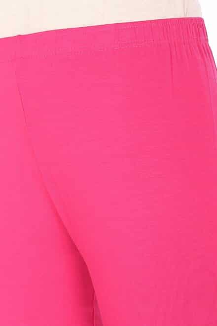 Women Ankle Length Leggings Dark Pink – De Moza